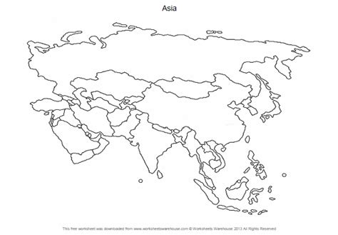 Gallery For Blank Asia Continent Map Asia Map Asia Continent Map