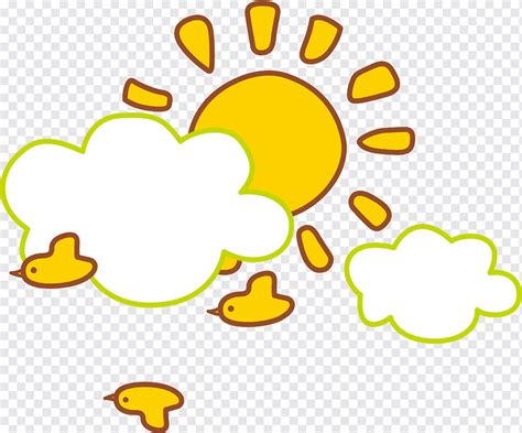 Cloud Sun Kartun Matahari Kuning Karakter Kartun Makanan Teks Png