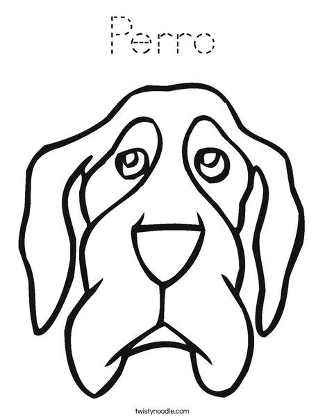 Perro Coloring Page - Tracing - Twisty Noodle