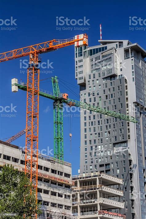 Modern Skyscrapers Under Construction Stock Photo Download Image Now