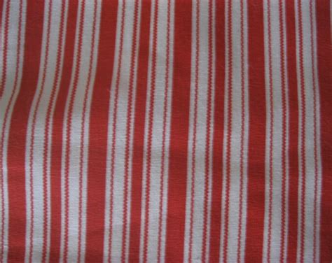 Ticking Stripe Fabric Red And White Waverly Pillows Etsy