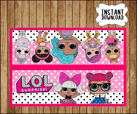 Lol Surprise Dolls Bags Topper Printable Lol Dolls Party Bags Topper