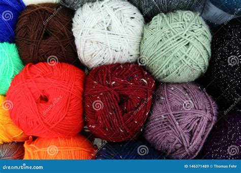 Wool Balls With Different Colours Stock Image Image Of Material