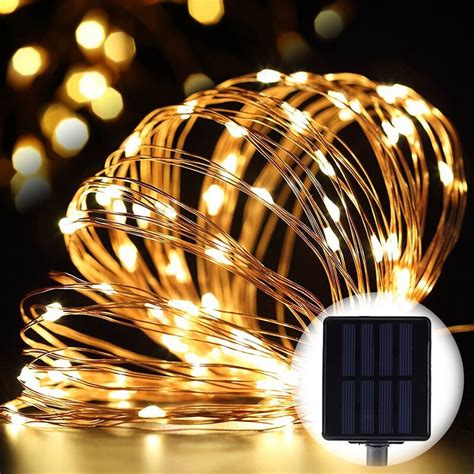 Outdoor Solar String Lights 10m 100 Led Copper Wire Waterproof Fairy