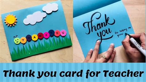 Diy Thank You Card For Teacher Teachers Day Card Ideas Thank You