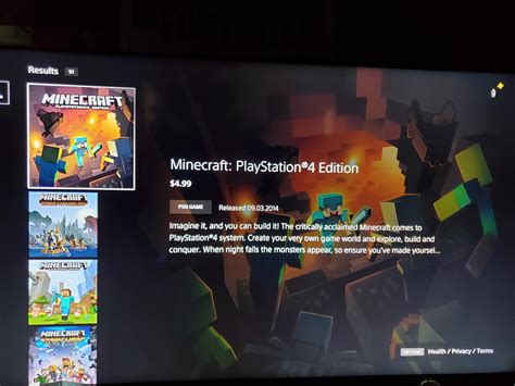 Image Minecraft Ps4 Edition Is Currently 5 And Bedrock Is 20 Get