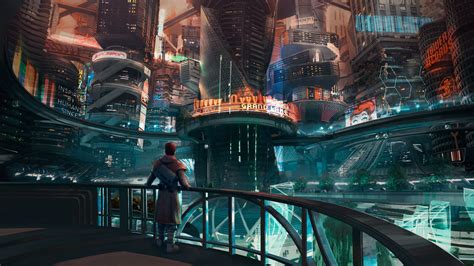 Scifi City Cyberpunk City Futuristic City Landscape Concept Urban Landscape Types Of