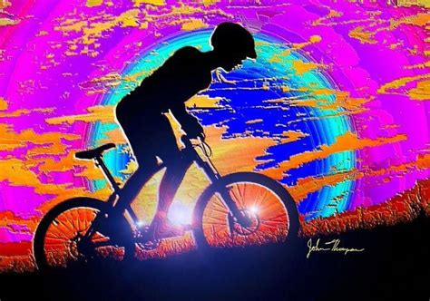 Mountain Bike Sunrise By John Thompson Miami A Digital Abstract