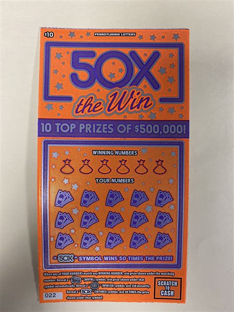 #421-92627 (1 Pack of 60) $10.00 Scratch Offs – 50X THE WIN (100