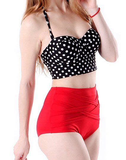 Vintage 50s Pinup Girl Rockabilly High Waist Retro Bikini Swimsuit Set