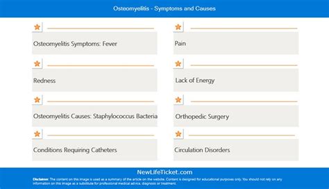 Osteomyelitis Symptoms And Causes Page New Life Ticket