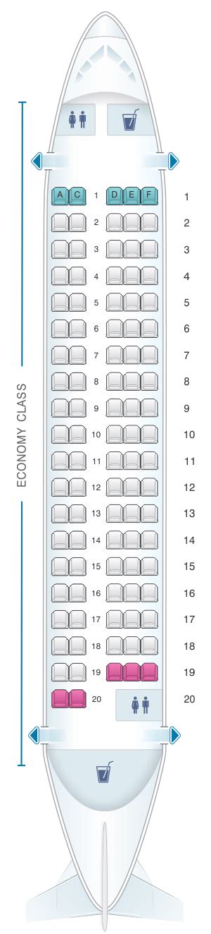 Seat Map Brussels Airlines Avro Rj100