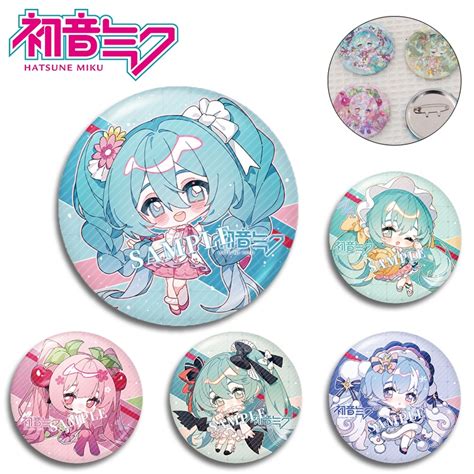 Collectible ↂkawaii Hatsune Miku Button Pin Anime Cute Badges Brooches