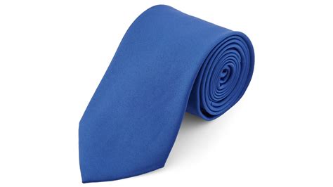 Basic Wide Blue Polyester Tie In Stock Trendhim