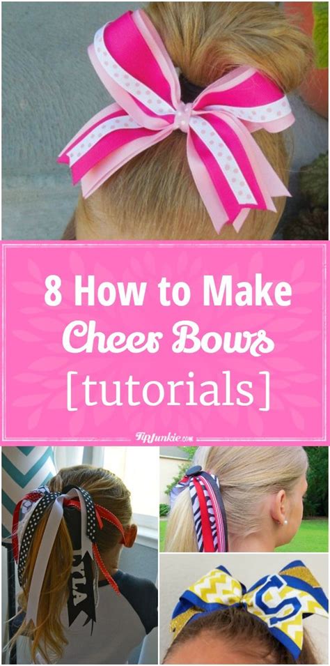 8 How To Make Cheer Bows Tutorials Cheer Hair Bows Cheer Bow