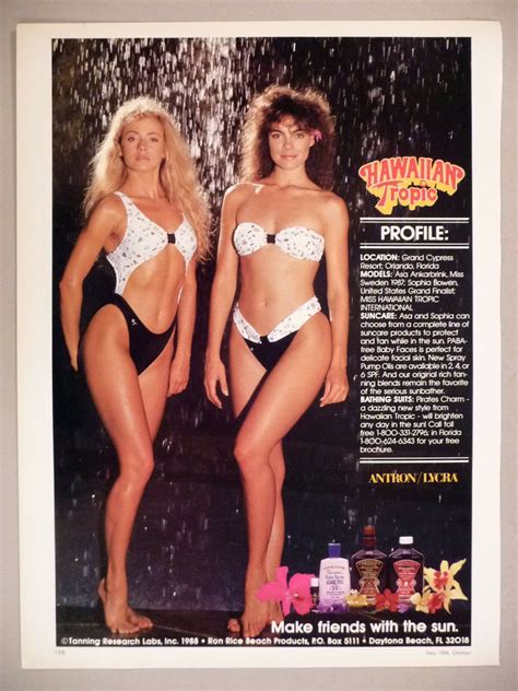 Pin By Deepwinter On Strapless In The 80s Tanning Lotion Hawaiian Tropic Print Ads
