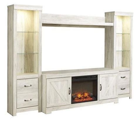 Which is the best tv unit for a hall? Bellaby Whitewash Entertainment Center With Fireplace ...