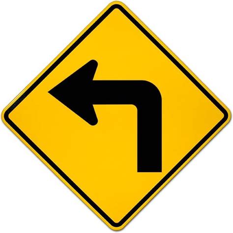 Left Turn Ahead Sign Y2366 Traffic Signs Road Signs Signs