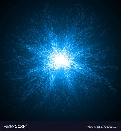 Blue Energy Explosion Royalty Free Vector Image