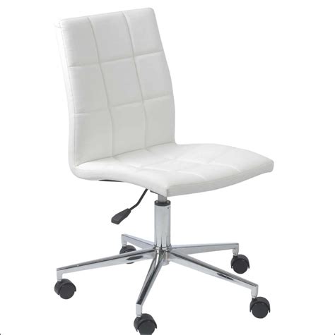 Or, spruce it up a bit with modern desk chairs in shades of white or brown. Upholstered Office Chair Without Wheels - Desk : Home ...