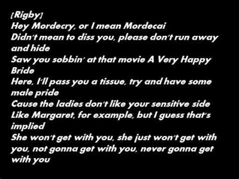 via sad and useless you may also like: Regular Show Rap It Up All Raps and Poems Lyrics - YouTube