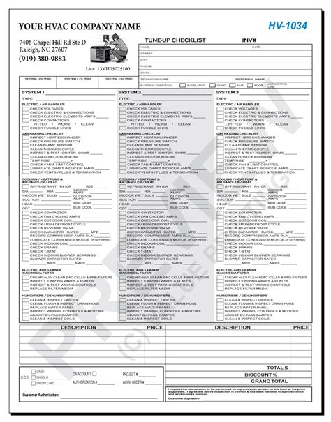 Printable Hvac Maintenance Checklist Pdf