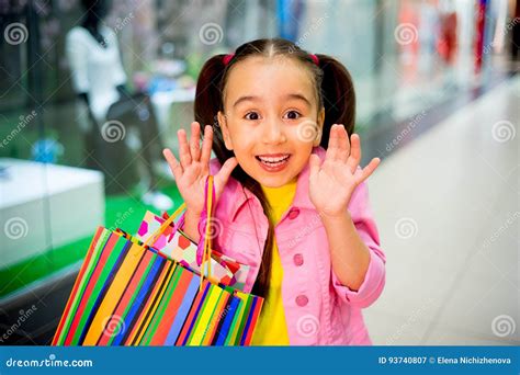 Girl Shopping In Mall Stock Image Image Of Person Innocence 93740807
