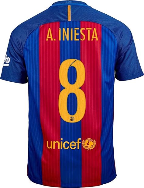 Nike A Iniesta 8 Fc Barcelona Home Soccer Jersey Youth