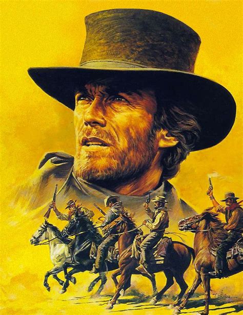 Super Incredible Clint Eastwood Art Design Western Movies Cowboy