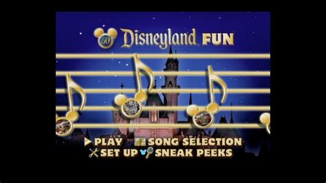 Disney Sing Along Songs Disneyland Fun Dvd Menu 2005 Youtube