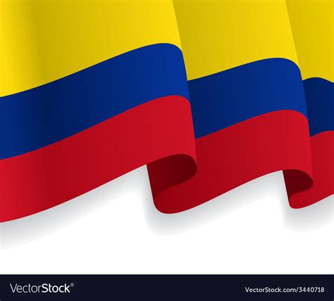 Background With Waving Colombian Flag Royalty Free Vector