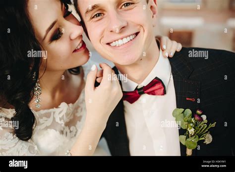 The Bride And Groom Posing Stock Photo Alamy