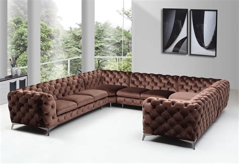 Modern sectional leather sofa malibu xl with a large ottoman and plenty of space and led. Big Chesterfield XXL U Form Wohnlandschaft in Echtleder ...