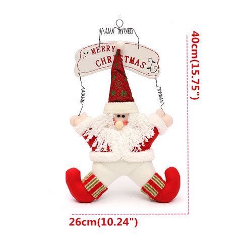 Christmas Decoration Welcome Snowman Santa Claus Door Hanging Party