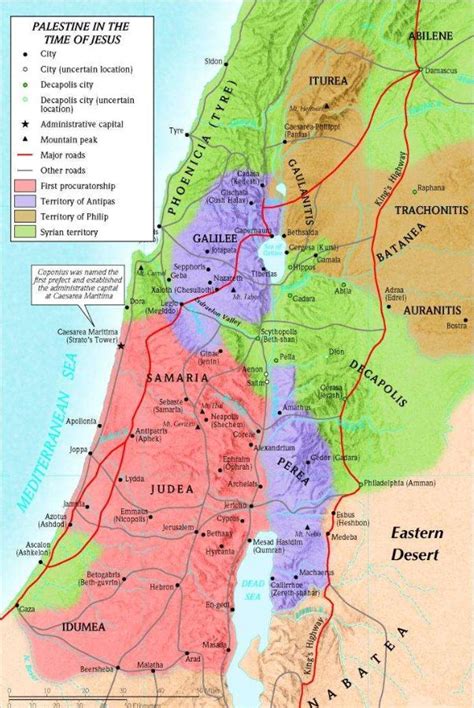 Palestine At The Time Of Jesus Map