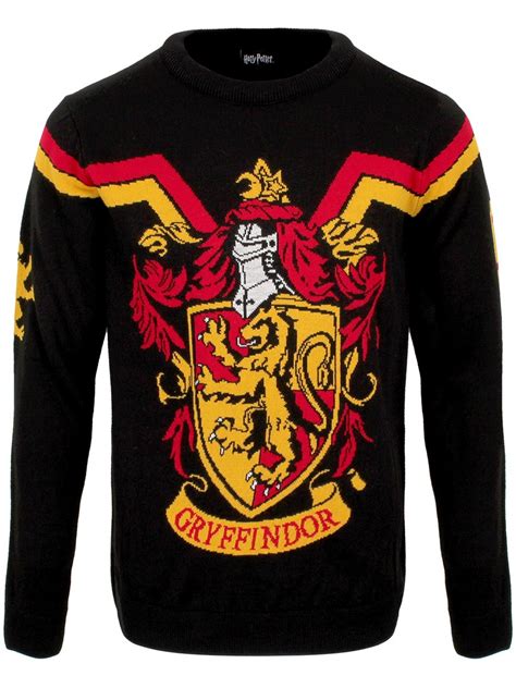 Harry Potter Gryffindor Crest Mens Knitted Jumper Gryffindor Crest