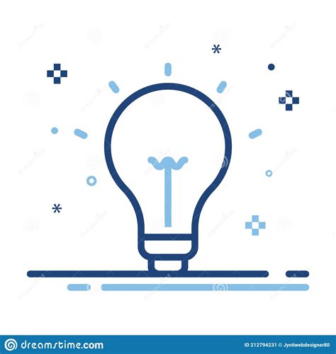 Icon Of Blub Bright Creative Idea Lightbulb Process Solution Stock
