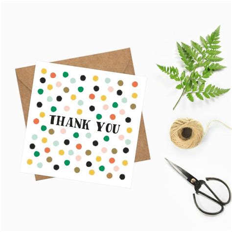 Polka Dot Thank You Card By Ink And Ocean