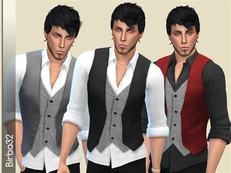 The Sims Resource Double Gilet Man By Birba32 • Sims 4 Downloads