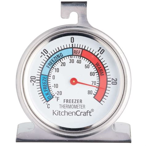 Kitchencraft Dial Type Freezer Fridge Thermometer Uk