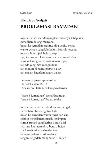Puisi Religi Ramadhan