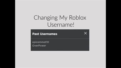 Changing My Roblox Username Youtube