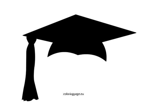 Black Graduation Cap Coloring Page Graduation Clip Art Graduation