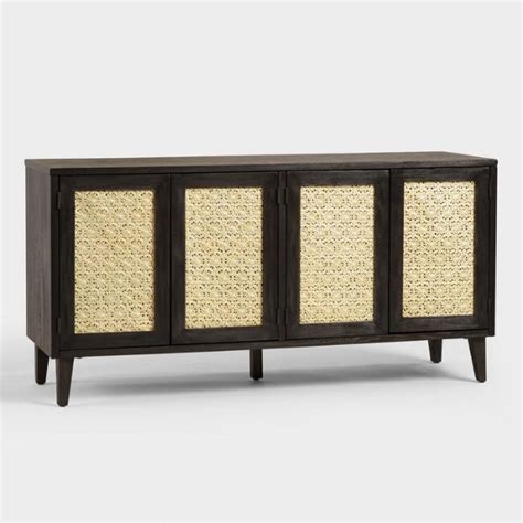 Makes a statement in the entryway or as an eclectic bar. Halsted Cane Rattan Entryway Cabinet