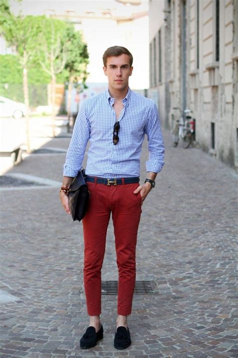 42 Chino Pants You Can Combination With Shirt For Men Style Red Pants