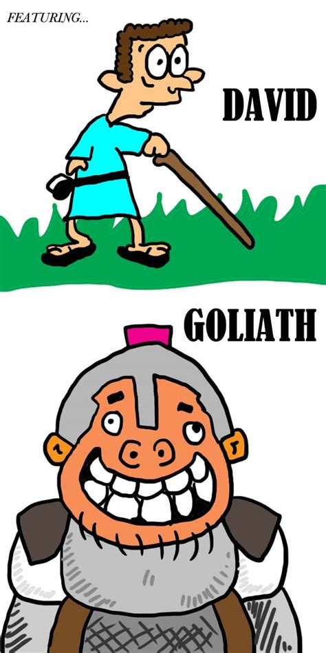 Bible Cartoon David And Goliath Clip Art Library