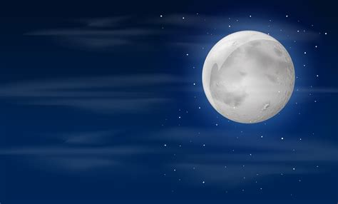Night Sky With Moon 296906 Vector Art At Vecteezy