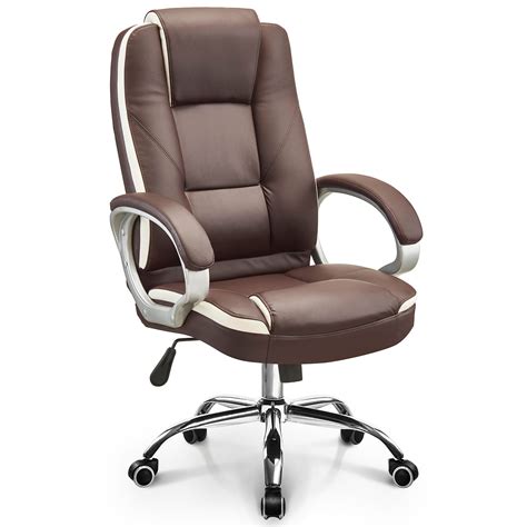 executive office chair high back pu leather desk computer task home chair spring seat headrest