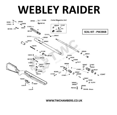 Airgun Spares Webley Raider Page 1 T W Chambers And Co