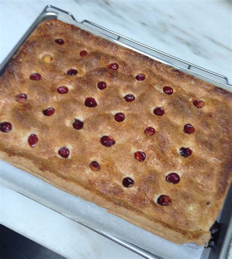 Peach Cherry Slab Pie Adapted From Martha Stewart C H E W I N G T H E